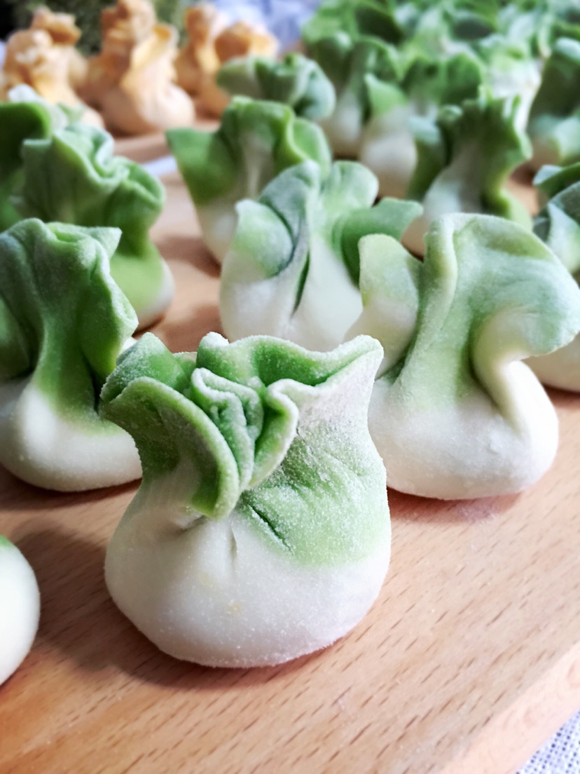 翡翠白菜水饺（白菜形状的水饺）的做法图解9