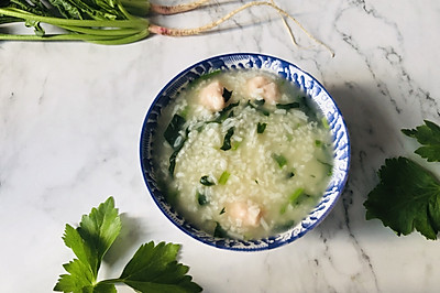 丸子菠菜粥