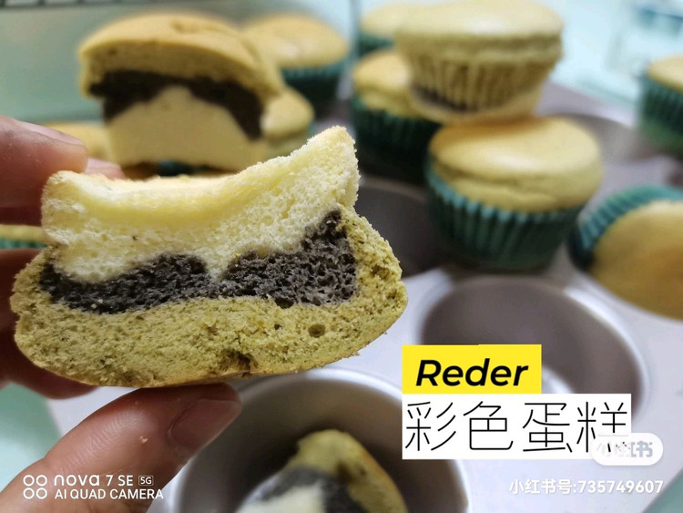 彩色蛋糕的做法