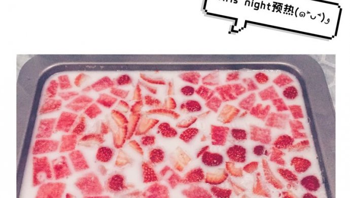 西瓜草莓椰奶冻