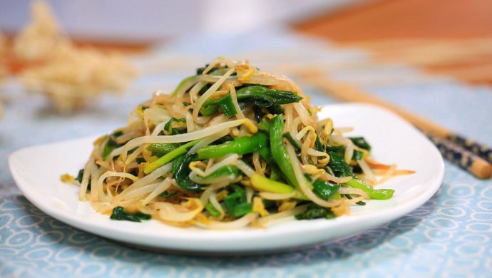 韭菜炒绿豆芽