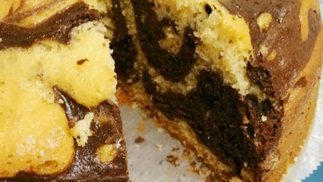 大理石巧克力蛋糕（简易版）的做法