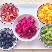 彩虹水果冰粉  一学就会的瘦身美肤甜品#夏日下饭菜#的做法图解9