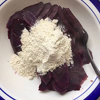 柔软劲道的紫薯荞麦面薄饼的做法图解4