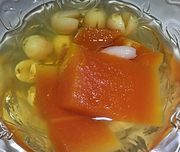 鲜莲子百合木瓜糖水的做法