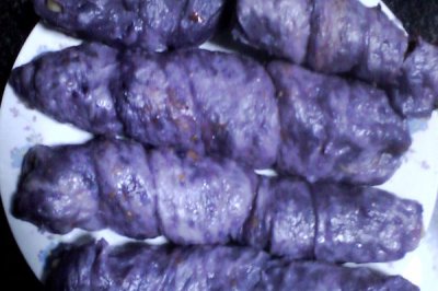 香肠紫薯卷