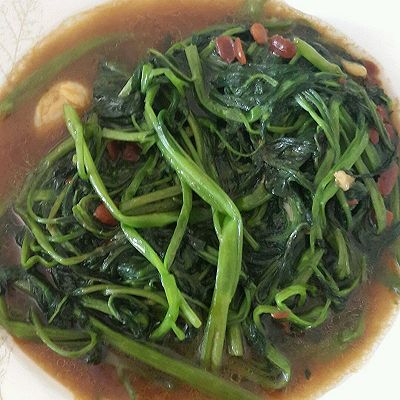 黄豆酱炒空心菜