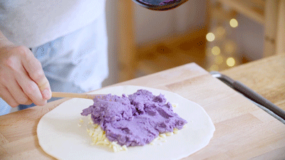 紫芋奶酪饼的做法图解10