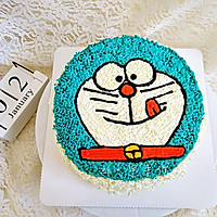 哆啦A梦生日蛋糕的做法图解5
