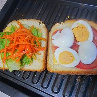 洋气的早餐 网红沼三明治#百吉福食尚达人#的做法图解6