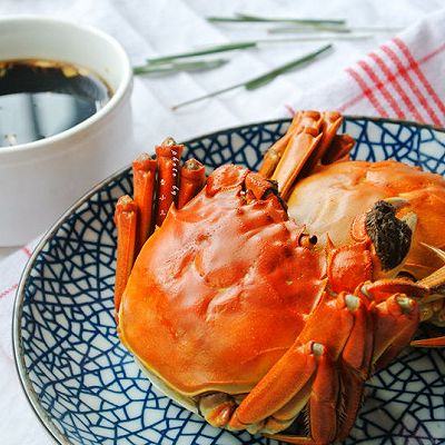 紫苏蒸蟹
