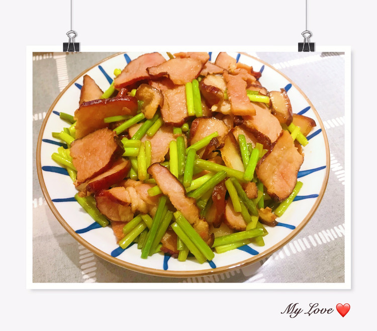 腊肉炒蒜苔的做法