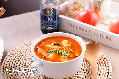 西红柿年糕汤