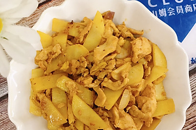 土豆炒鸡片