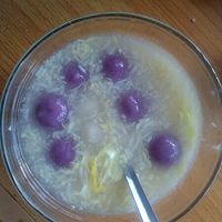 酒酿紫薯豆沙圆子的做法图解5