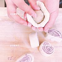 #豆果10周年生日快乐#松软香甜的紫薯牛奶香芋包的做法图解18