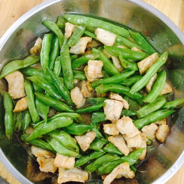 瘦肉炒四季豆
