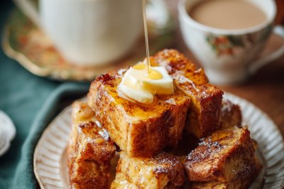 美味简单的下午茶搭配饼干酱西多士