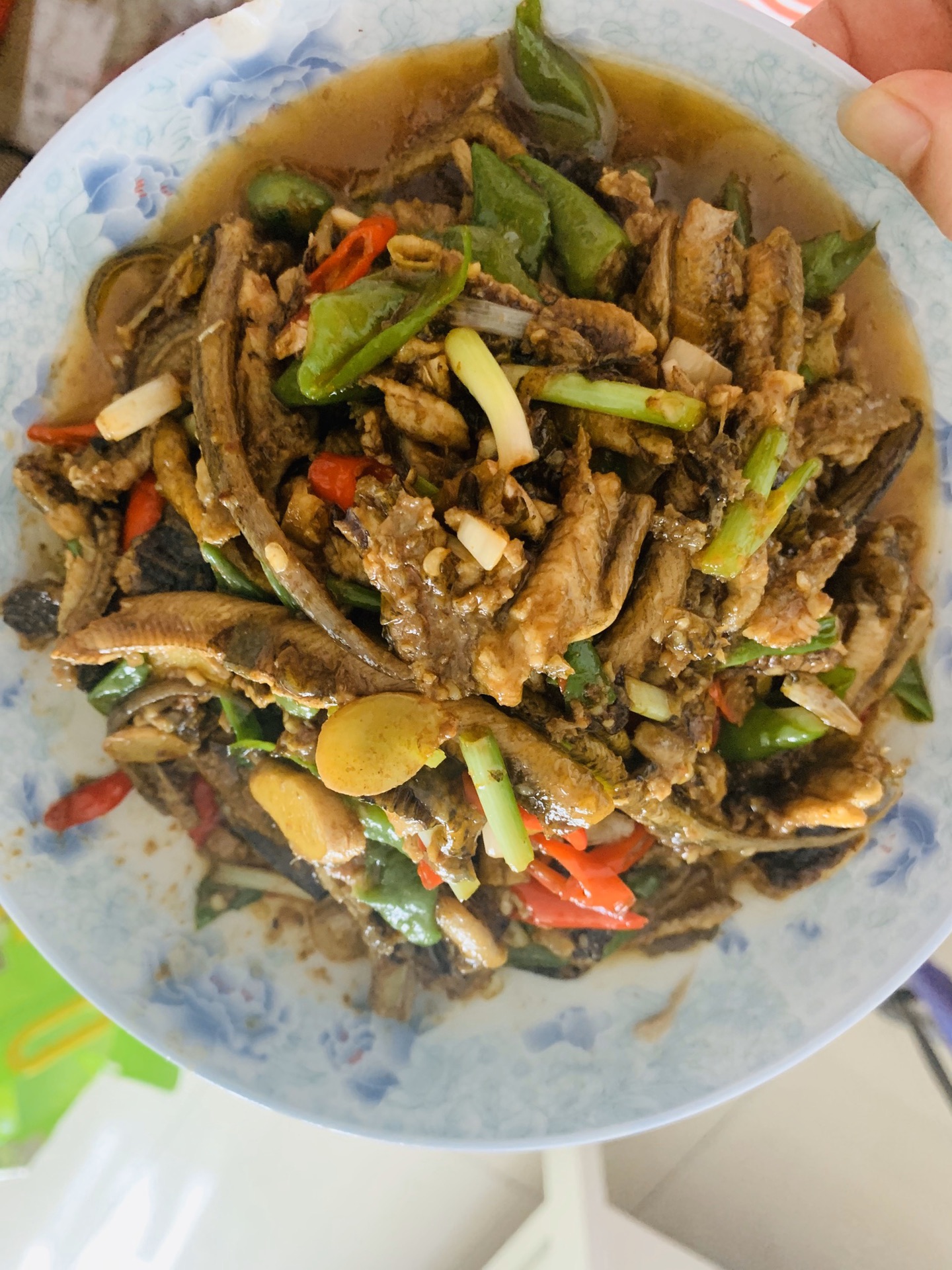 Stir fried eel