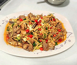 下酒菜姜丝排骨的做法