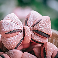 网红粉红蝴蝶结豆沙面包（老夫的少女心啊）的做法图解19