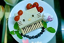 立体吐司♥凯蒂猫钢琴的做法