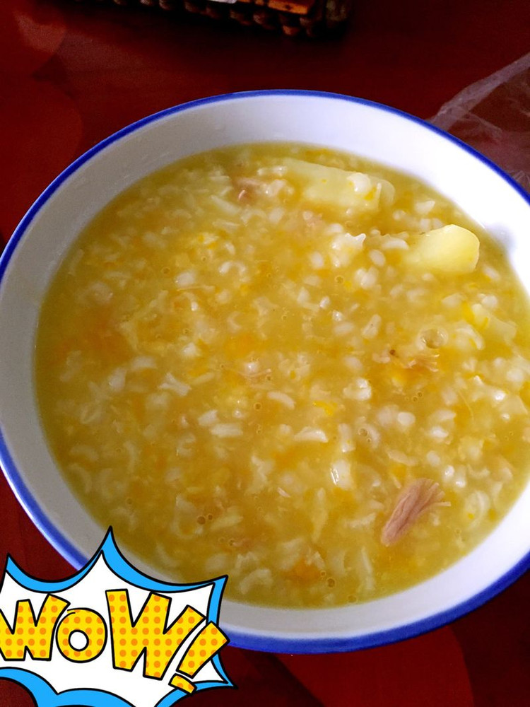 南瓜土豆瘦肉粥的做法