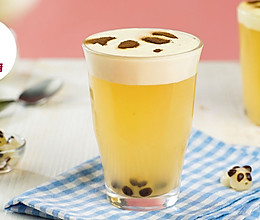 DIY熊猫珍珠奶盖茶的做法