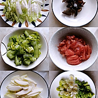 #东古家味美食#腊八节吃西红柿白菜烩剪刀面的做法图解8