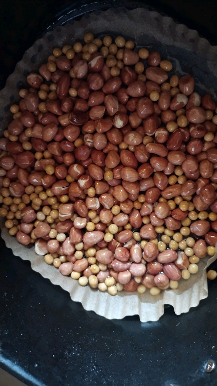 空气炸锅版烤花生米黄豆的做法