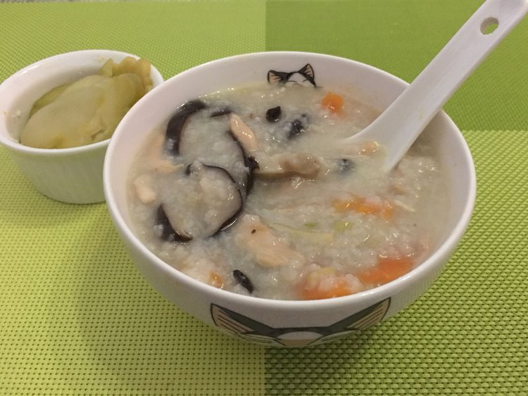 逗逼大静 香菇鸡肉粥的做法