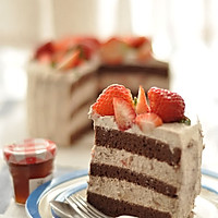 巧克力草莓奶油蛋糕#九阳烘焙剧场#的做法图解8