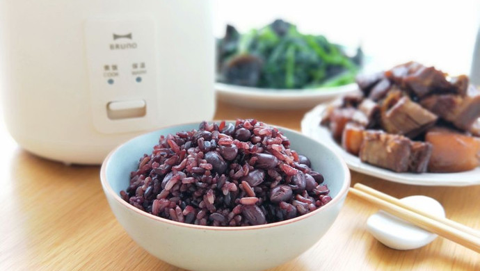 三色糙米红豆饭～健康食品