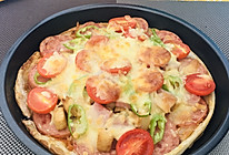 圣女果鸡肉火腿手抓饼披萨的做法