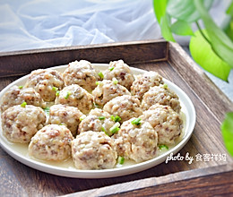 清蒸咸鱼肉丸的做法