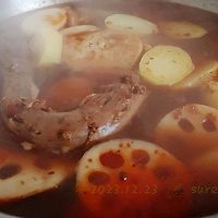 辣卤鸭肉豆豆藕的做法图解7