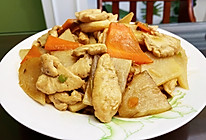 香喷喷的快手菜 蚝油鸡片炒山药的做法