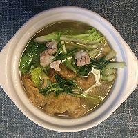 美味猪杂（瘦肉粉肠）面筋砂锅米粉的做法图解7