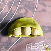 勾起宝宝食欲超可爱的豌豆荚馒头好吃又好看的做法图解10