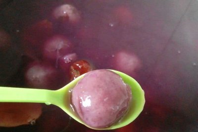 红枣百合紫薯汤圆