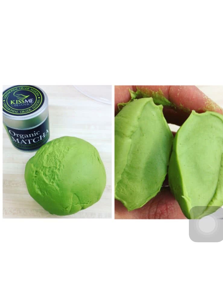 奶香抹茶豆沙包的做法图解3