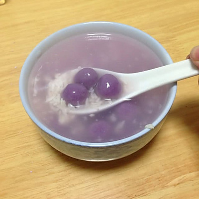 酒酿紫薯圆子