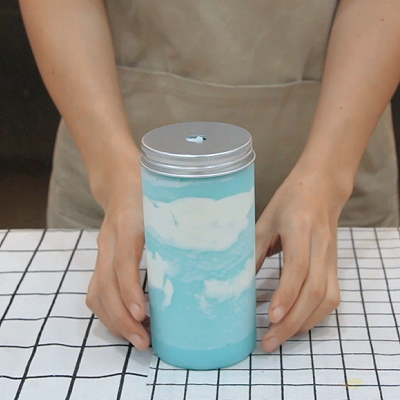 小兔奔跑奶茶教程：韩国网红奶茶蓝天白云的做法