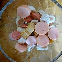 豆角海鲜丸子焖面的做法图解4