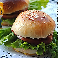 蜜汁猪排汉堡——附汉堡胚制作详细过程#九阳烘焙剧场#的做法图解10