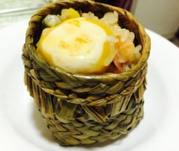 咸鸭蛋黄草袋饭的做法
