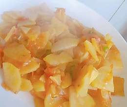 土豆片炒西红柿的做法