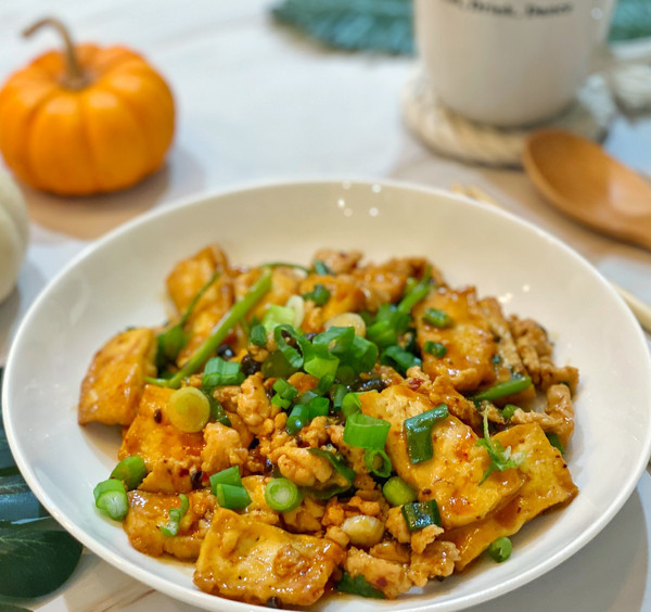 鸡肉糜烩豆腐