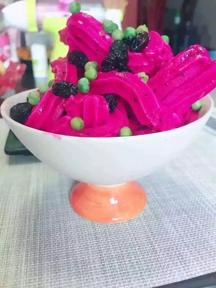 火龙果冰淇淋的做法