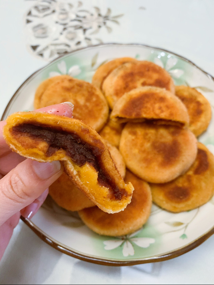 山芋糯米豆沙饼的做法